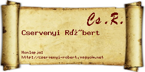 Cservenyi Róbert névjegykártya
