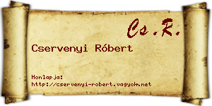 Cservenyi Róbert névjegykártya